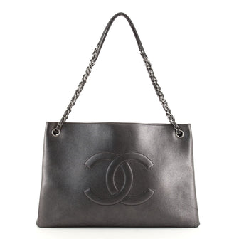 Chanel CC Shopping Tote Iridescent Calfskin East West