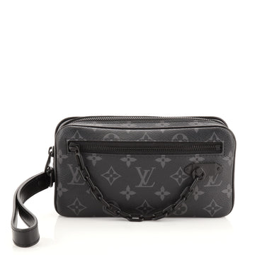 Louis Vuitton Pochette Volga Monogram Eclipse Canvas