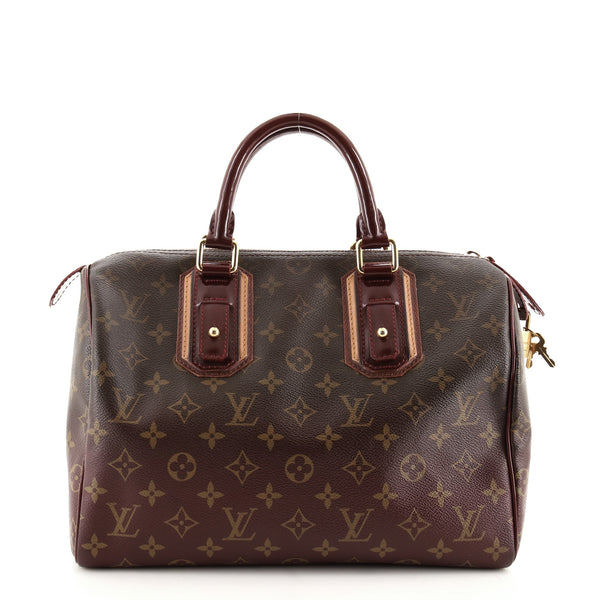 LOUIS VUITTON LV GHW Speedy Mirage Handbag/Tote Bag Monogram Brown/Purple