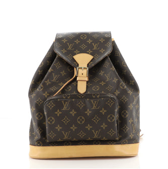 Louis Vuitton Vintage Montsouris Backpack Monogram Canvas GM
