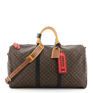 Louis Vuitton Keepall Bandouliere Bag Limited Edition Patchwork Monogram Canvas with Epi Leather 50
