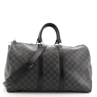 Louis Vuitton Keepall Bandouliere Bag Damier Graphite 45