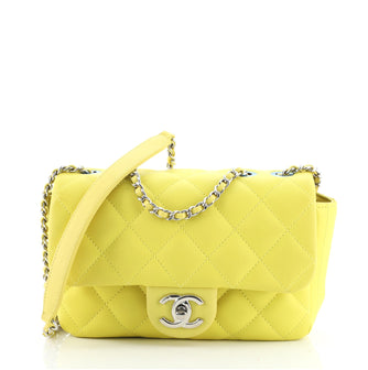Chanel Coco Rain Flap Bag Quilted Rubberized Lambskin Mini