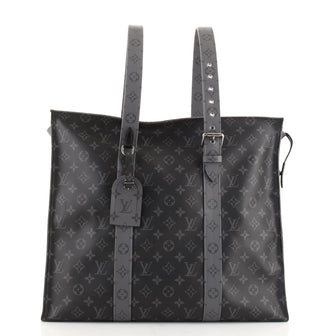Louis Vuitton New Cabas Zippe Bag Reverse Monogram Eclipse GM
