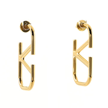 Valentino VLogo Hoop Earrings Metal