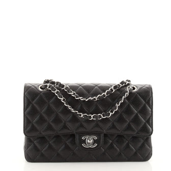 Chanel Classic Double Flap Bag Quilted Caviar Medium