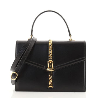 Gucci Sylvie 1969 Top Handle Bag Leather Small