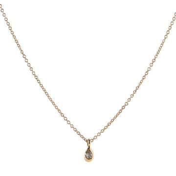 Tiffany & Co. Elsa Peretti Diamonds By The Yard Pendant Necklace 18K Rose Gold with Pear-Shaped Diamond .07CT