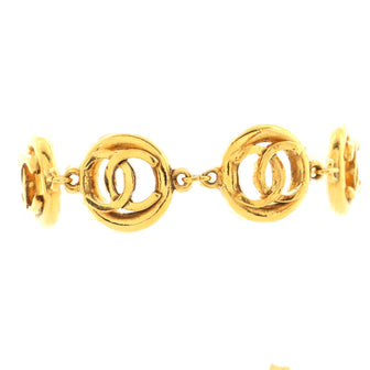 Chanel Vintage CC Cut-Out Chain Bracelet Metal