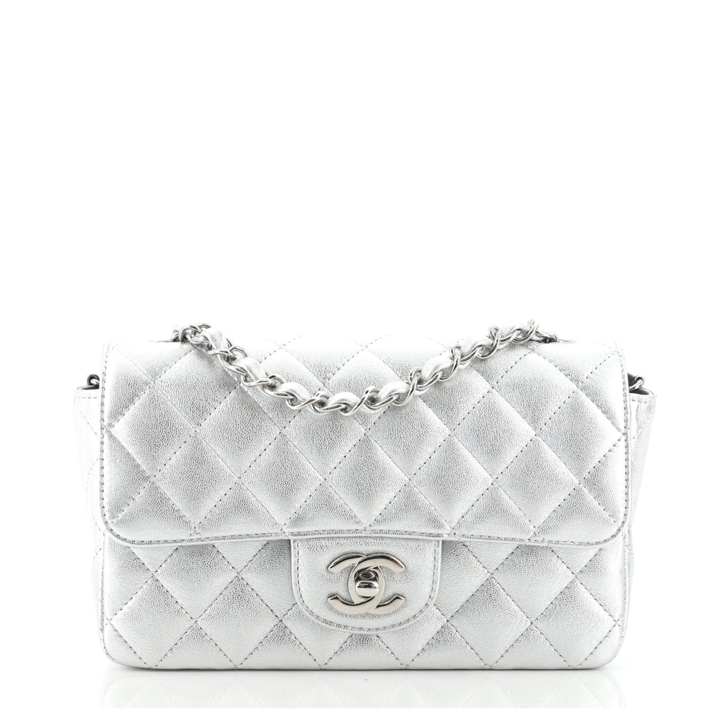 Chanel Classic Single Flap Bag Quilted Metallic Lambskin Mini 84325