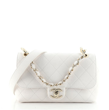 Chanel City Walk Flap Bag Stitched Caviar Small