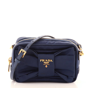 Prada Bow Camera Crossbody Bag Tessuto Small