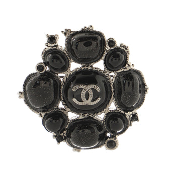 Chanel CC Brooch Glitter Gripoix and Ruthenium