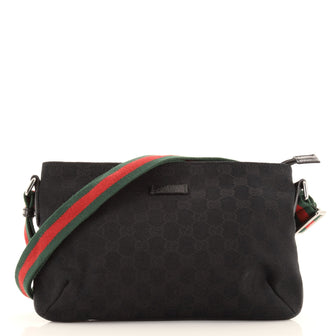 Gucci Web Strap Messenger Bag GG Canvas Small