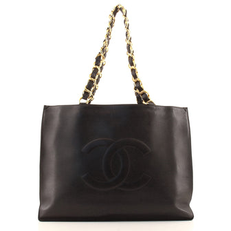 Chanel Vintage CC Chain Tote Lambskin XL