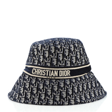 Christian Dior Large Brim Bucket Hat Oblique Velvet