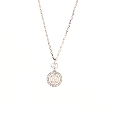 Gucci Icon Twirl Necklace 18K White Gold with Diamonds