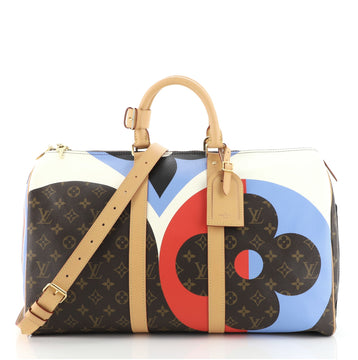 Louis Vuitton Keepall Bandouliere Bag Limited Edition Game On Monogram Canvas 45