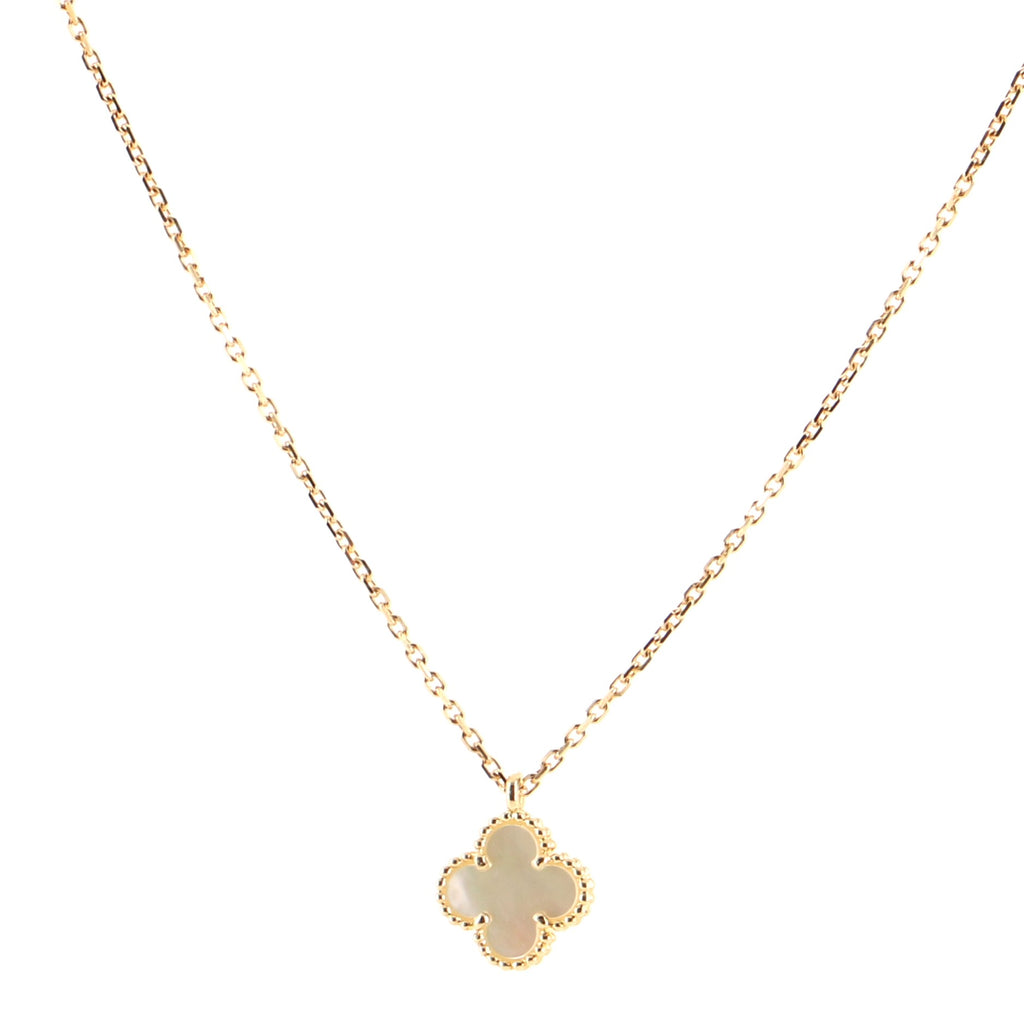 Sweet Alhambra gold and mother of pearl pendant｜TikTok Search