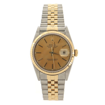 Rolex Oyster Perpetual Datejust Automatic Watch Stainless Steel and Yellow Gold 36