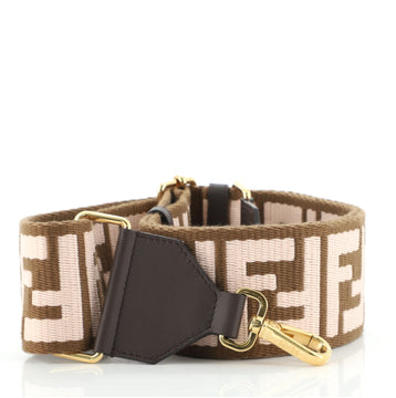Fendi Strap You Shoulder Strap Zucca Canvas with Leather