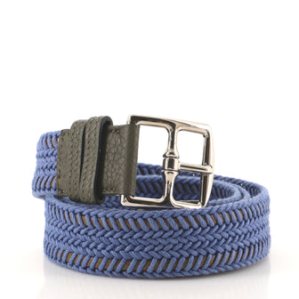 Hermes Etriviere Belt Woven Canvas Medium