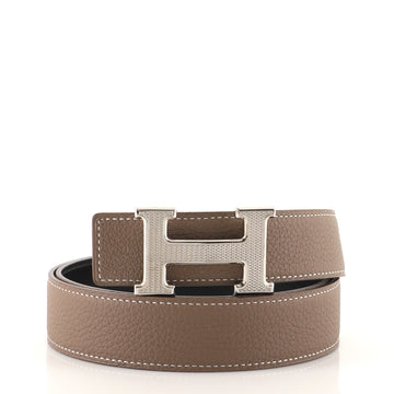 Hermes Constance Reversible Belt Leather with Guilloche Medium