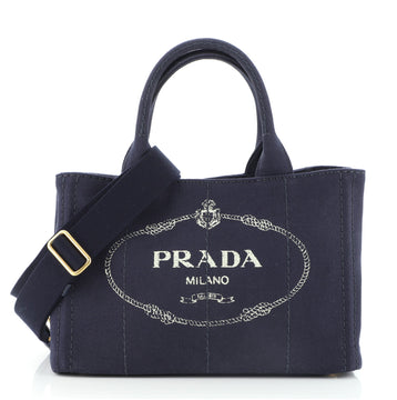 Prada Canapa Convertible Tote Canvas Mini
