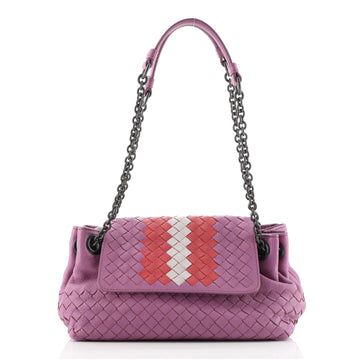 Bottega Veneta Accordion Flap Chain Shoulder Bag Intrecciato Nappa Mini