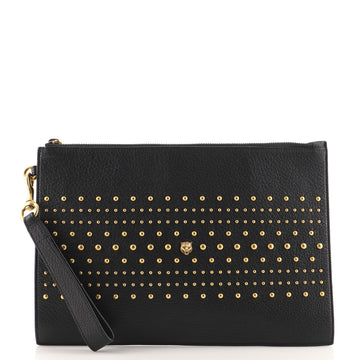 Gucci Animalier Wristlet Pouch Studded Leather Large
