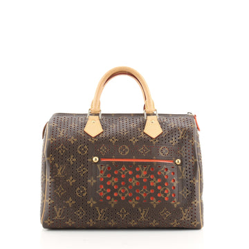 Louis Vuitton Speedy Handbag Perforated Monogram Canvas 30