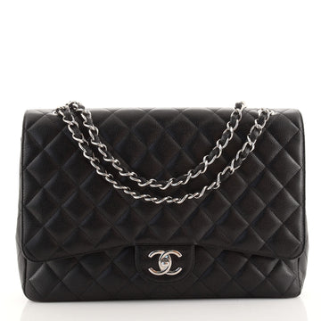 Chanel Classic Double Flap Bag Quilted Caviar Maxi