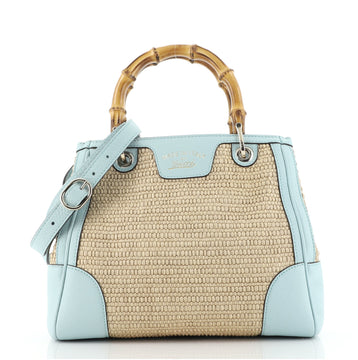 Gucci Bamboo Shopper Tote Straw Small