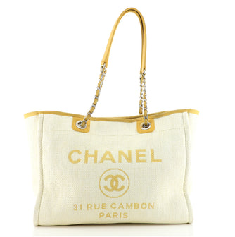Chanel Deauville Tote Raffia Small
