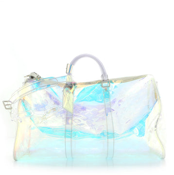 Louis Vuitton Keepall Bandouliere Bag Limited Edition Monogram Prism PVC 50