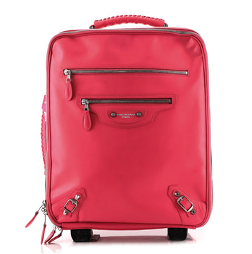 Balenciaga Classic Studs Carry On Rolling Luggage Leather Medium