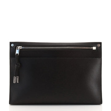 Christian Dior Bee Zip Pouch Leather Medium