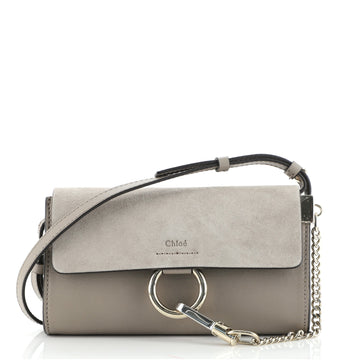 Chloe Faye Shoulder Bag Leather and Suede Mini