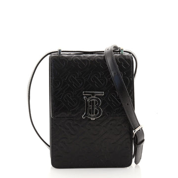Burberry Robin Crossbody Bag Monogram Embossed Leather