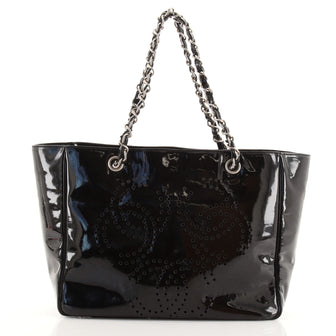 Chanel Triple CC Tote Perforated Patent Medium