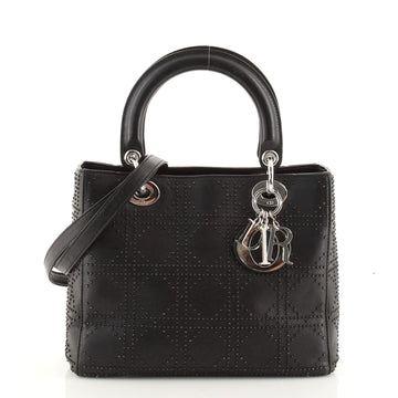 Christian Dior Lady Dior Bag Cannage Studded Leather Medium