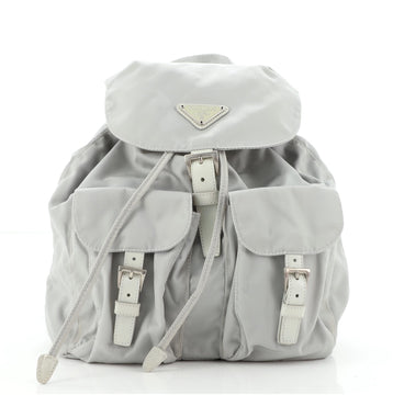 Prada Double Front Pocket Backpack Tessuto Small