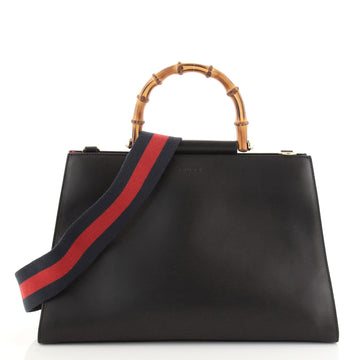 Gucci Nymphaea Top Handle Bag Leather Medium