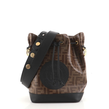 Fendi Mon Tresor Bucket Bag Zucca Coated Canvas Small