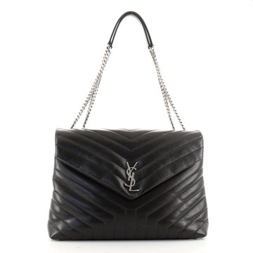 Saint Laurent LouLou Shoulder Bag Matelasse Chevron Leather Large