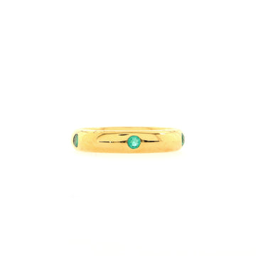Cartier Stella Band Ring 18K Yellow Gold and Emerald 4mm