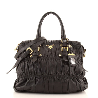 Prada Gaufre Convertible Tote Nappa Leather Medium
