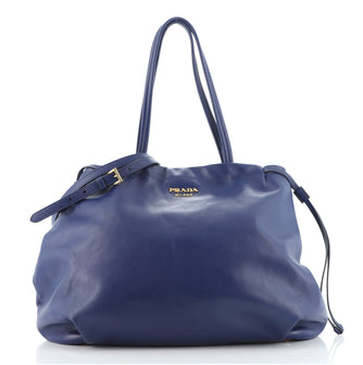 Prada Drawstring Convertible Tote Soft Calf Medium