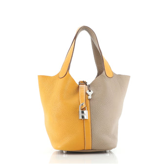 Hermes Picotin Lock Bag Bicolor Clemence PM