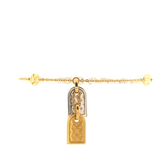 Louis Vuitton Nanogram Name Tags Chain Bracelet Metal